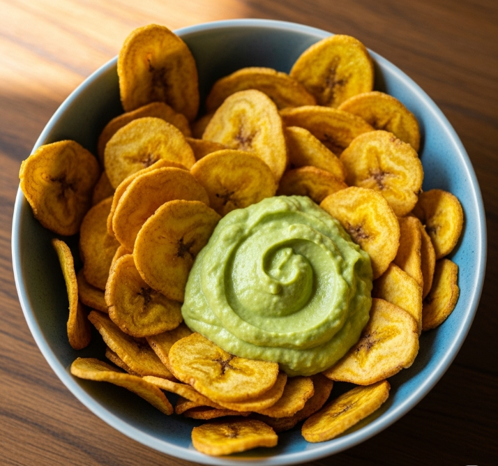 Banana Chips con Guacamole