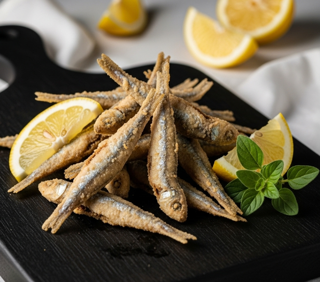 Frittierte Sardellen