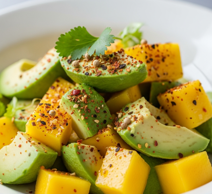 Ensalada de Mango y Aguacate con sus especias