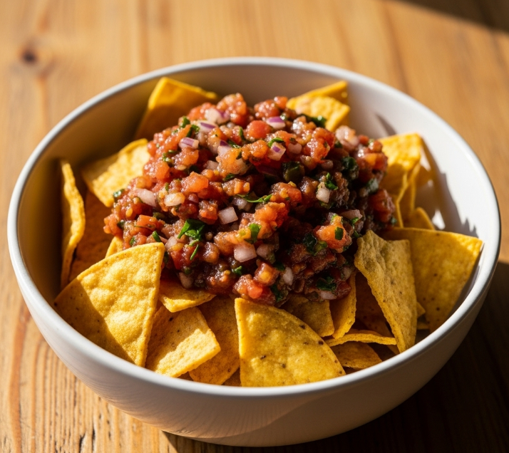 Nachos con Salsa rica